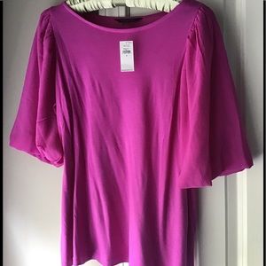 Crinkle Puff Sleeve Top